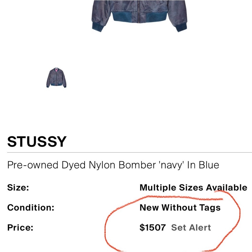 STUSSY Brand NEW Bomber jacket with tags NWT - Picture 3 of 12